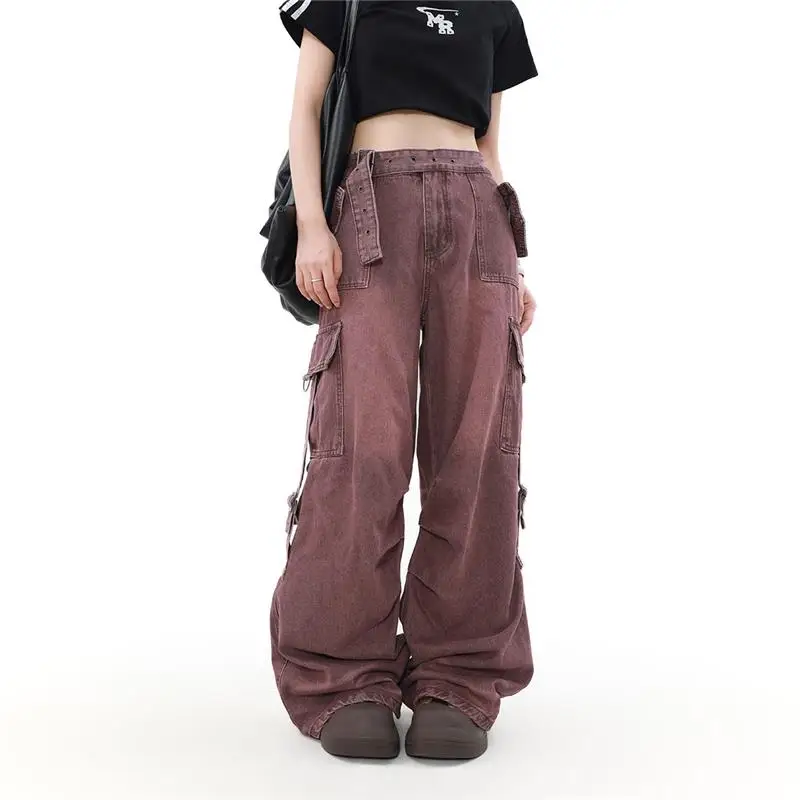 Retro American Washed Straight Leg Jeans Men's Design Sense Multiple Pockets Wide Leg Pants Long Trousers mid Waist Zipper
Retro American Washed Straight Leg Jeans Men's Design Sense Multiple Pockets Wide Leg Pants Long Trousers mid Waist Zipper