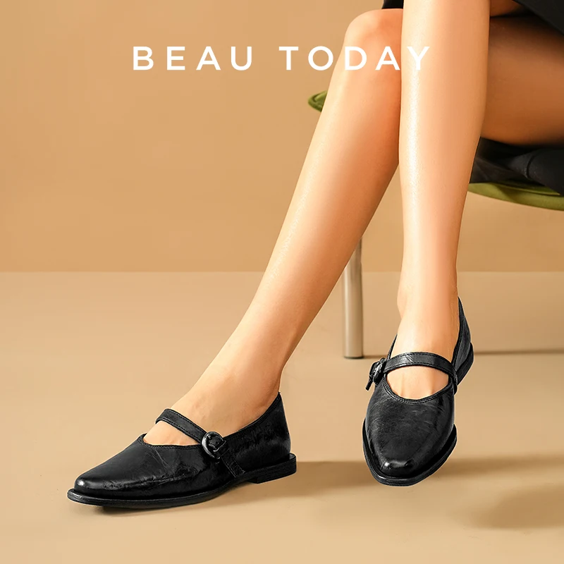 Платье BEAUTODAY, женская обувь Мэри Джейн из конской кожи с пряжкой и ремешком, летняя женская обувь на плоской подошве с острым носком, ручная работа, 28096
Платье BEAUTODAY, женская обувь Мэри Джейн из конской кожи с пряжкой и ремешком, летняя женская обувь на плоской подошве с острым носком, ручная работа, 28096