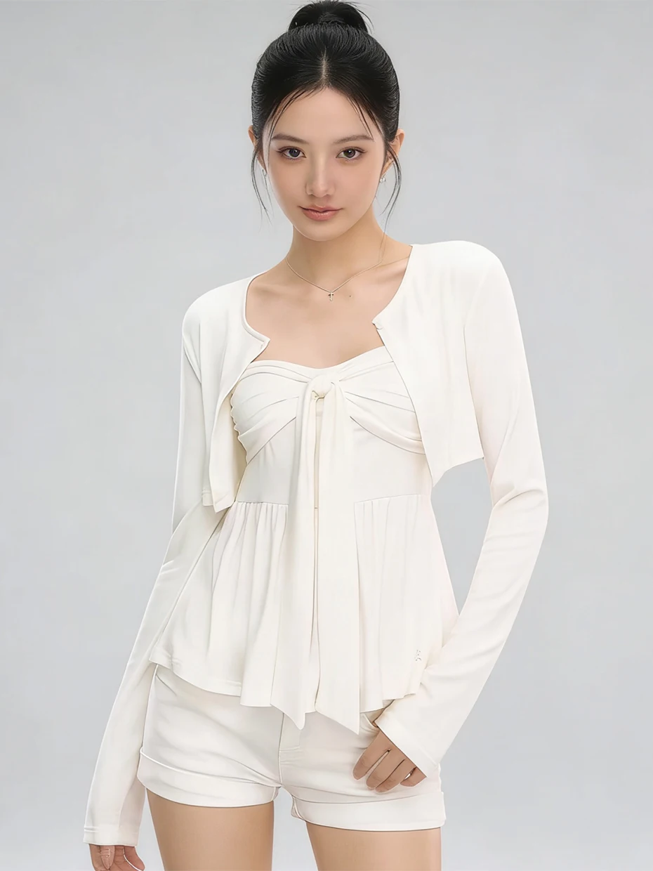 Early Spring Pure Desire Spicy Girl Style Chest Pad Tube Top Tank Pure Color Open Cardigan Slimming Versatile Gentle Set
Early Spring Pure Desire Spicy Girl Style Chest Pad Tube Top Tank Pure Color Open Cardigan Slimming Versatile Gentle Set