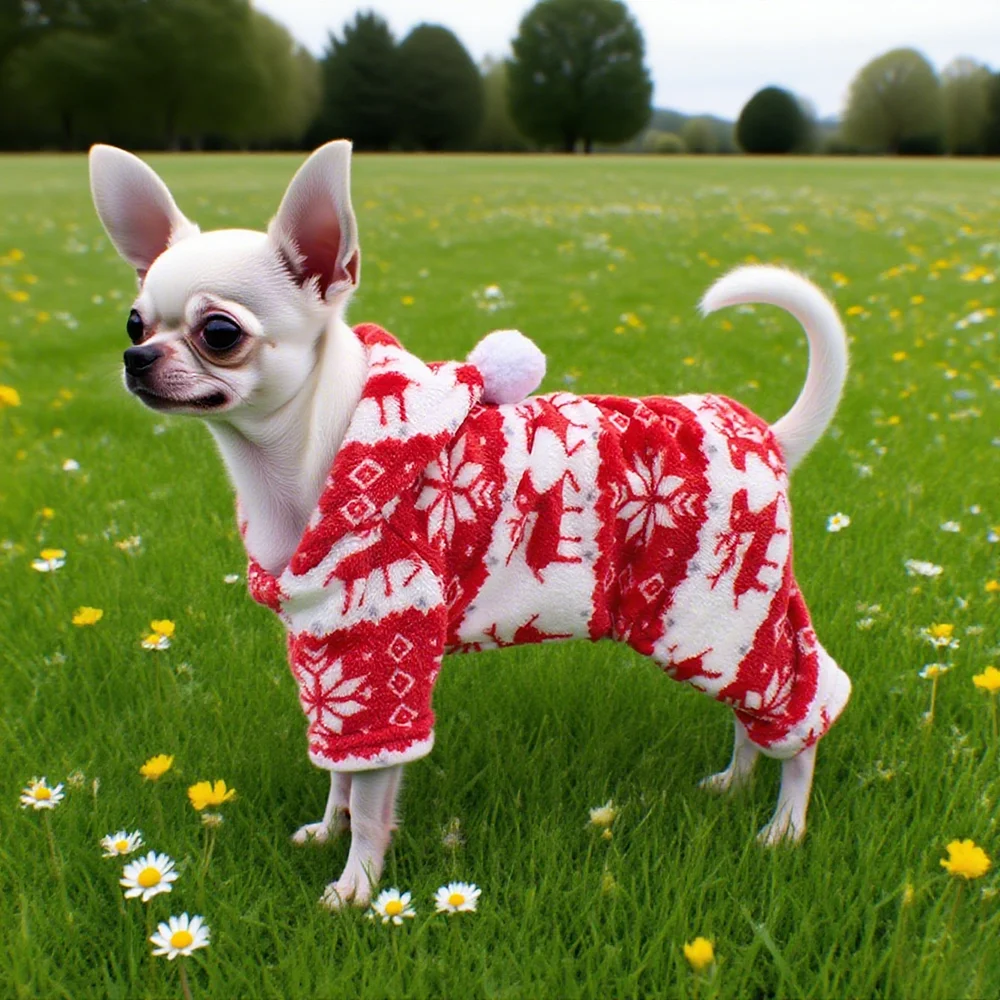 Dog Pajamas Warm Christmas Dog Coat Fleece Thermal Dog Clothes Winter Puppy Jumpsuits Overalls for Small Medium Dogs Cat Apparel 
Dog Pajamas Warm Christmas Dog Coat Fleece Thermal Dog Clothes Winter Puppy Jumpsuits Overalls for Small Medium Dogs Cat Apparel