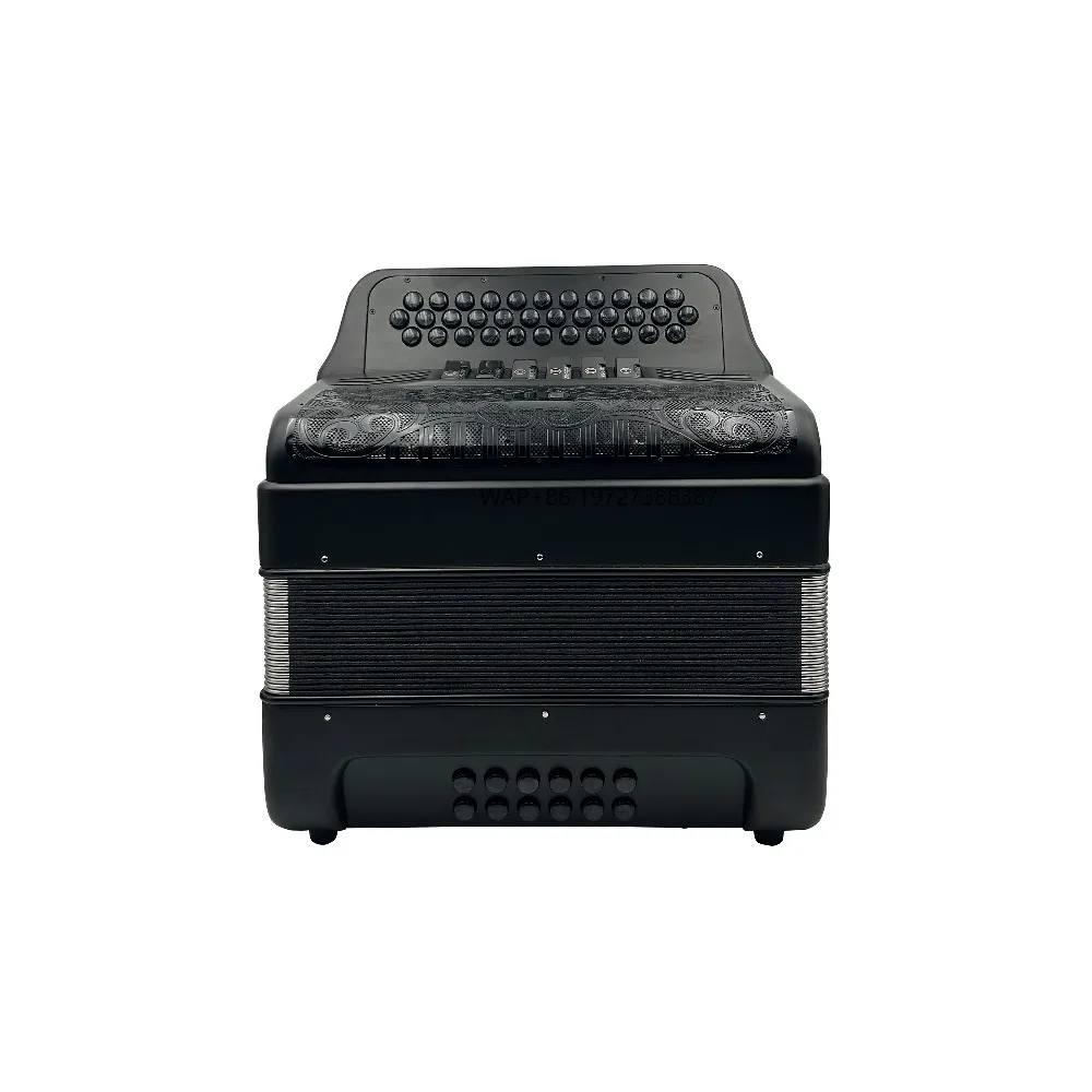 Professional JB3412E Accordion Instrument 34 Buttons 12 Bass 6 Black Matt Body Black Grill Black Buttons and Registers Acordeon
Professional JB3412E Accordion Instrument 34 Buttons 12 Bass 6 Black Matt Body Black Grill Black Buttons and Registers Acordeon