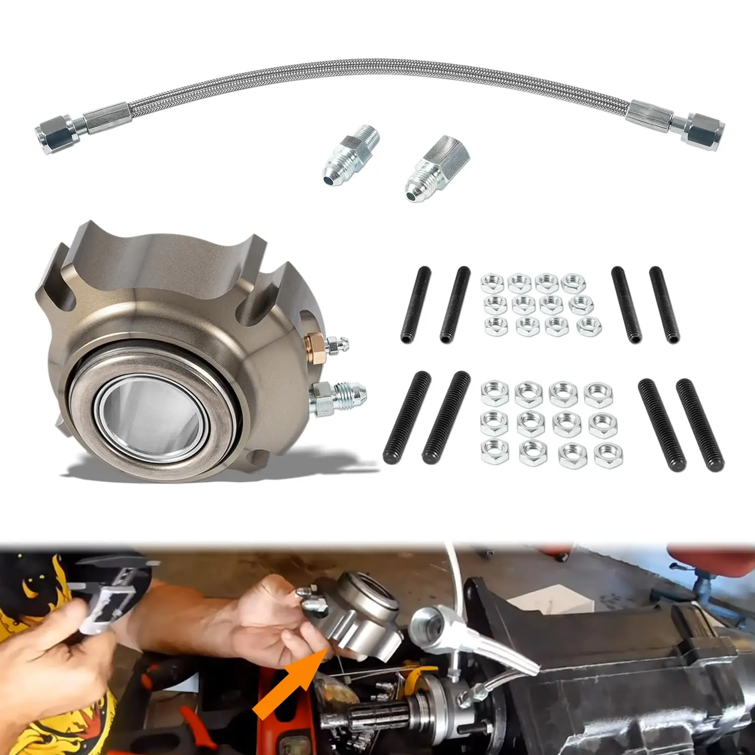 TML Racing Clutch Hydraulic Throwout Bearing, for Chevy Release Bearing Kit, for Muncie M20/M21/M22 4-speeds, for Saginaw
TML Racing Clutch Hydraulic Throwout Bearing, for Chevy Release Bearing Kit, for Muncie M20/M21/M22 4-speeds, for Saginaw
