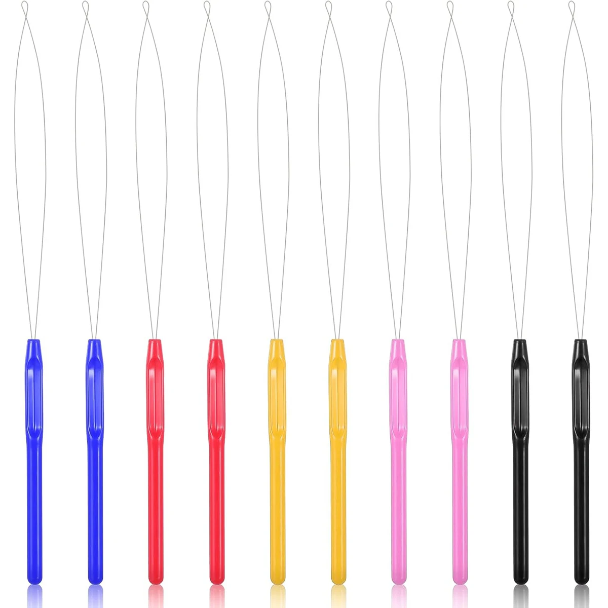5Pcs Random Color Plastic handle loop pulling needle micro ring hair extension threader Tools
5Pcs Random Color Plastic handle loop pulling needle micro ring hair extension threader Tools