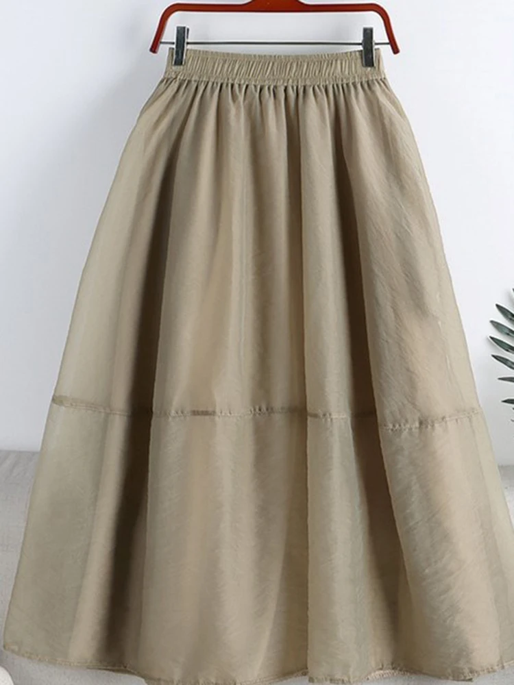 Новая летняя женская юбка миди А-силуэта с завышенной талией, приталенная, повседневная, с элементами кэжуал-стиля
Новая летняя женская юбка миди А-силуэта с завышенной талией, приталенная, повседневная, с элементами кэжуал-стиля