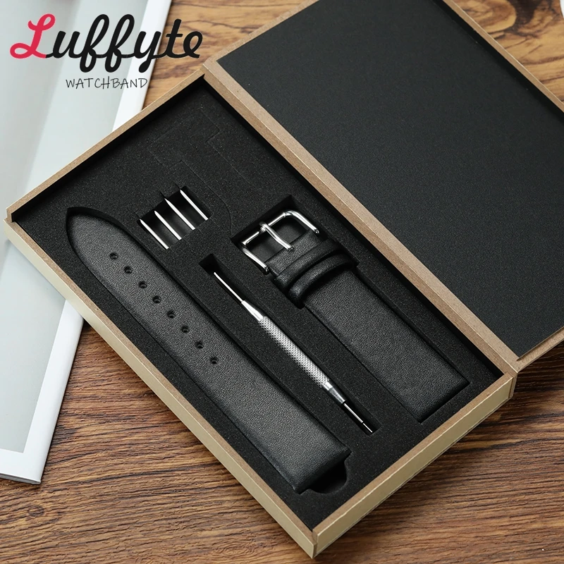 Casual Leather Watch Strap 18mm 20mm 22mm Replacement Wristband Women Men Ultra-thin Calfskin Wristwatch Band with Box
Casual Leather Watch Strap 18mm 20mm 22mm Replacement Wristband Women Men Ultra-thin Calfskin Wristwatch Band with Box