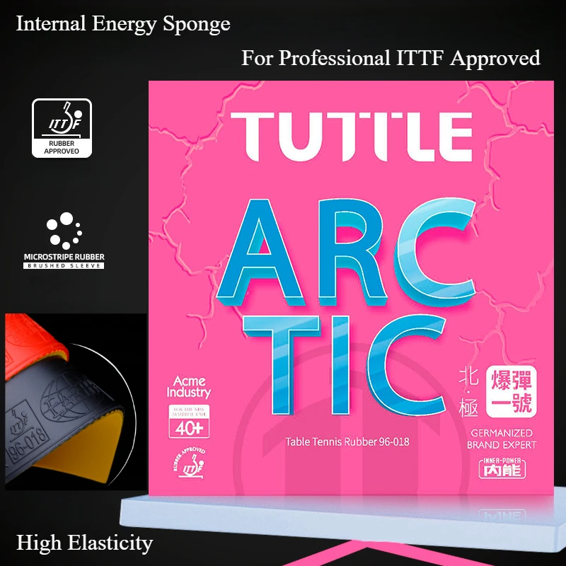 TUTTLE Arctic Table Tennis Rubbe Internal Energy Adhesive Sleeve High Elasticity Arc & Loop For Professional ITTF Approved
TUTTLE Arctic Table Tennis Rubbe Internal Energy Adhesive Sleeve High Elasticity Arc & Loop For Professional ITTF Approved