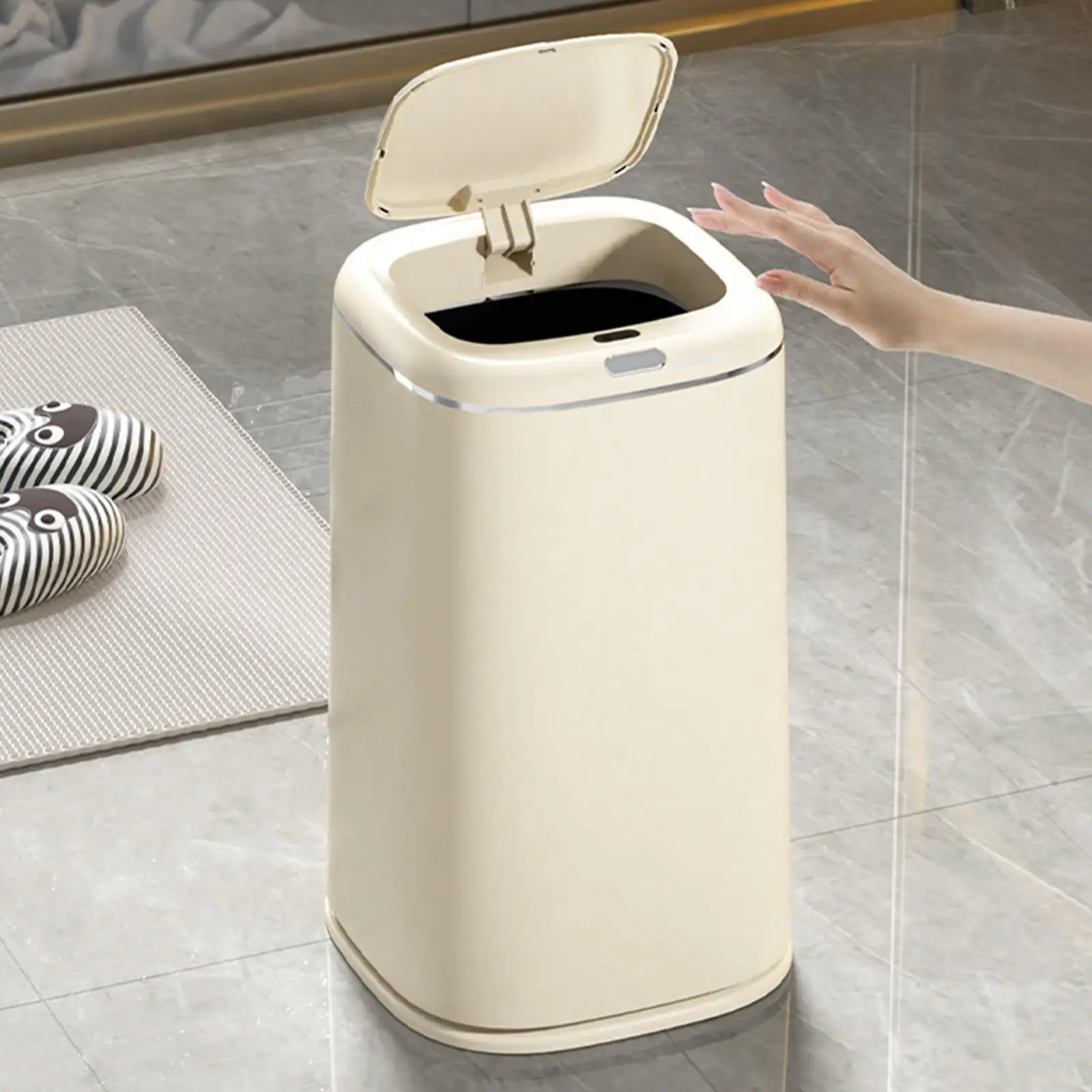 Trash Can Automatic Induction Dumpster Touchless Garbage Bin Wastebasket Dustbin for Bathroom Living Room Home office
Trash Can Automatic Induction Dumpster Touchless Garbage Bin Wastebasket Dustbin for Bathroom Living Room Home office