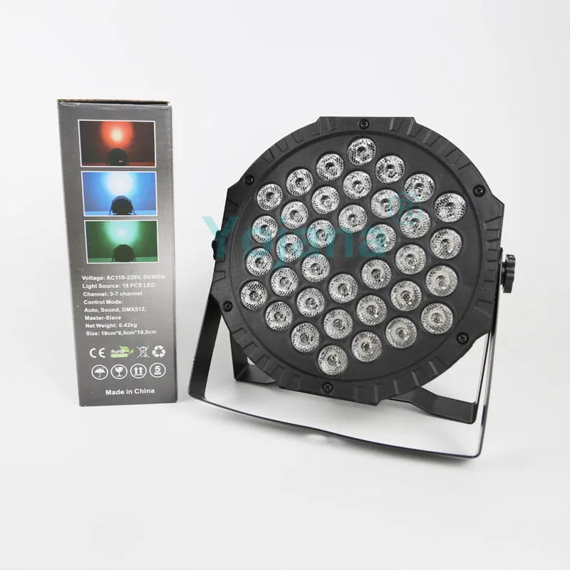 RGB DMX512 36 LED Par Stage Lighting Sound Activated Remote Control for DJ Disco Bar Party Stage Equipment System
RGB DMX512 36 LED Par Stage Lighting Sound Activated Remote Control for DJ Disco Bar Party Stage Equipment System