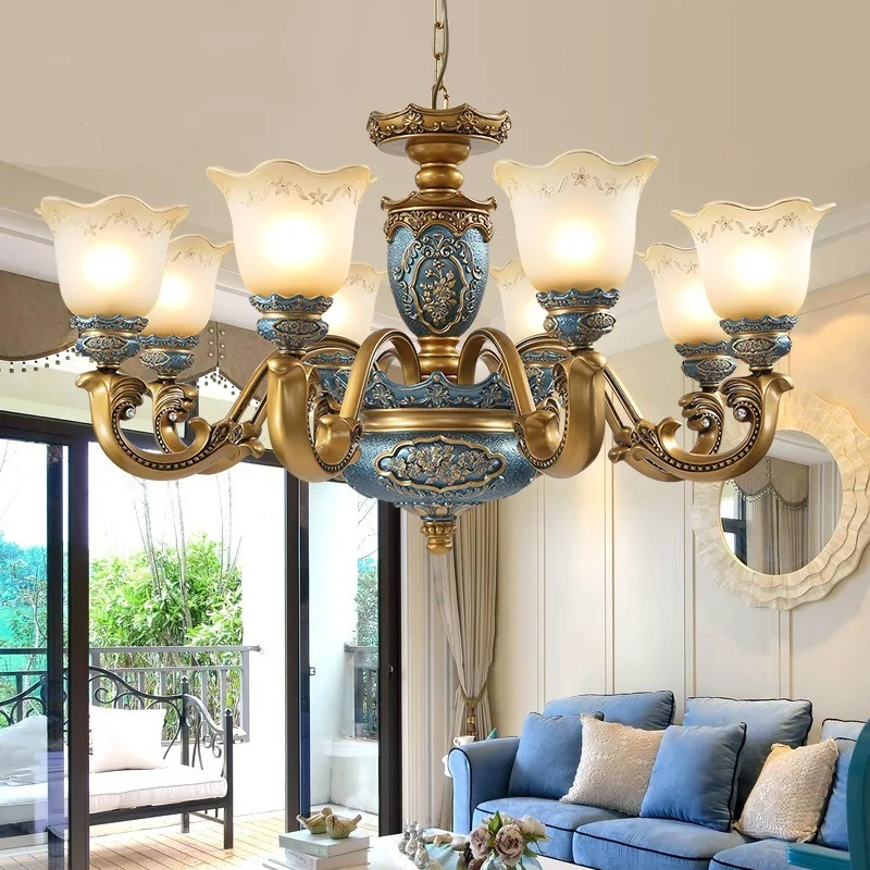 European Classical Ceiling Chandelier Living Room Lamp Luxurious Bedroom Hanging Light American Retro Pendant Chandeliers Chains
European Classical Ceiling Chandelier Living Room Lamp Luxurious Bedroom Hanging Light American Retro Pendant Chandeliers Chains