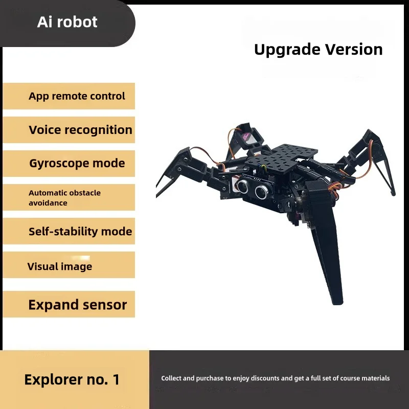 ESP32 Spider Robot Kit 12DOF STEM Educational Robot with App/Voice Control, Obstacle Avoidance, Arduino Coding for University
ESP32 Spider Robot Kit 12DOF STEM Educational Robot with App/Voice Control, Obstacle Avoidance, Arduino Coding for University