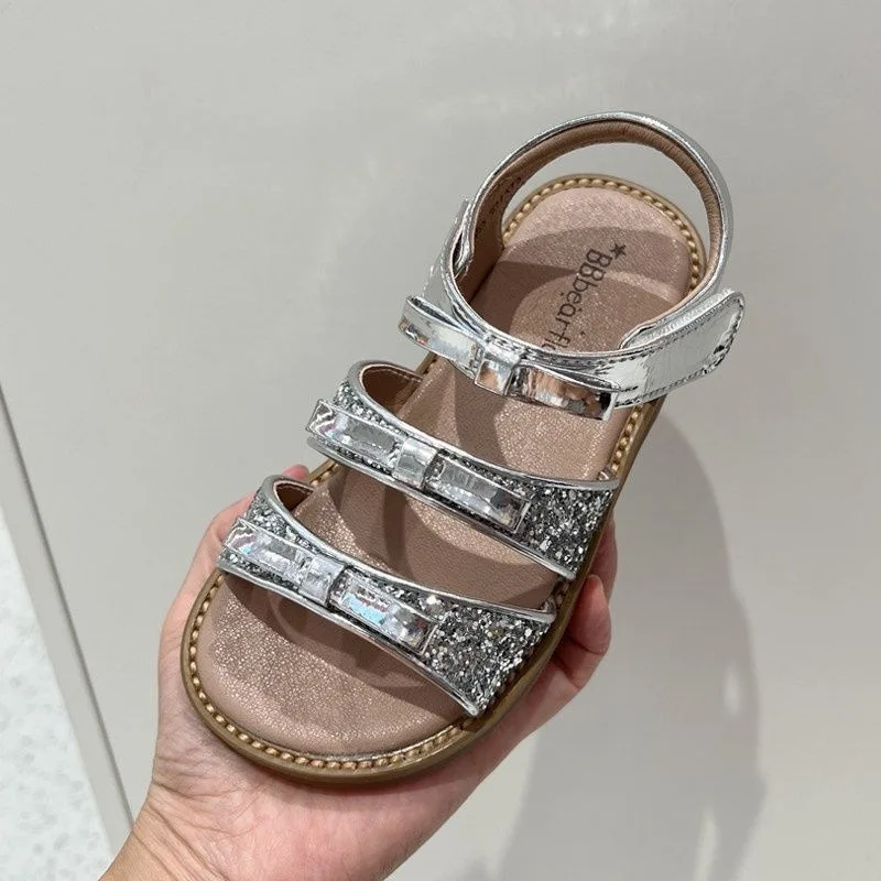 Kids'Casual Sandals PU Leather Peep Toe Summer Fashion Outdoor Breathable Shoes For Girls Anti-slip Silver Shoes Size 26-37
Kids'Casual Sandals PU Leather Peep Toe Summer Fashion Outdoor Breathable Shoes For Girls Anti-slip Silver Shoes Size 26-37