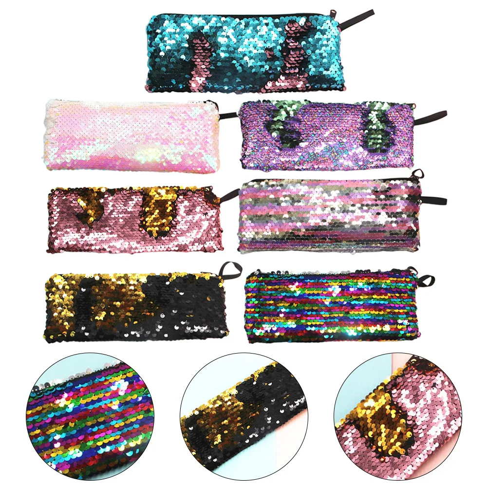 7Pcs Glitter Zipper Bag Stylish Sequin Pen Pouch Reusable Stationery Storage for Kids School Supplies Cable Earphone Organizer
7Pcs Glitter Zipper Bag Stylish Sequin Pen Pouch Reusable Stationery Storage for Kids School Supplies Cable Earphone Organizer