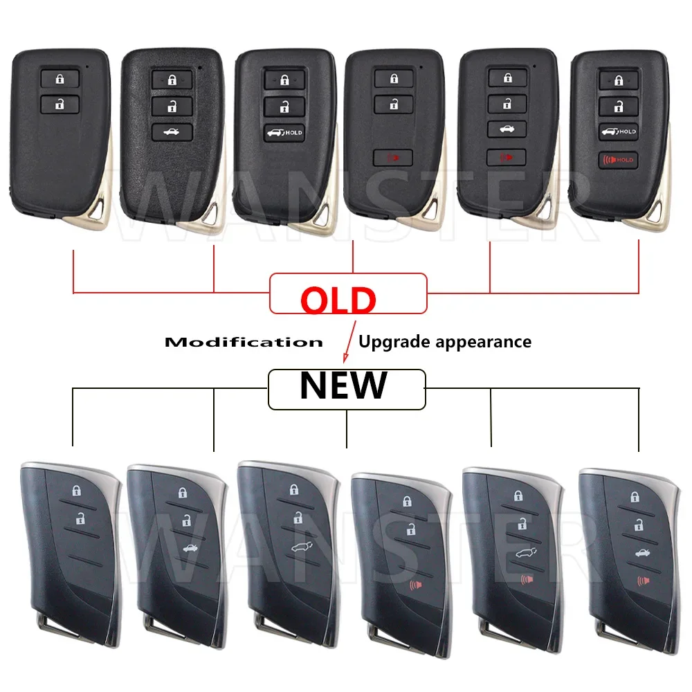 Upgrade Car Key Fob Case Shell Housing for Toyota Land Cruiser 200 Prado 150 LC200 LC150 for Lexus Modified
Upgrade Car Key Fob Case Shell Housing for Toyota Land Cruiser 200 Prado 150 LC200 LC150 for Lexus Modified