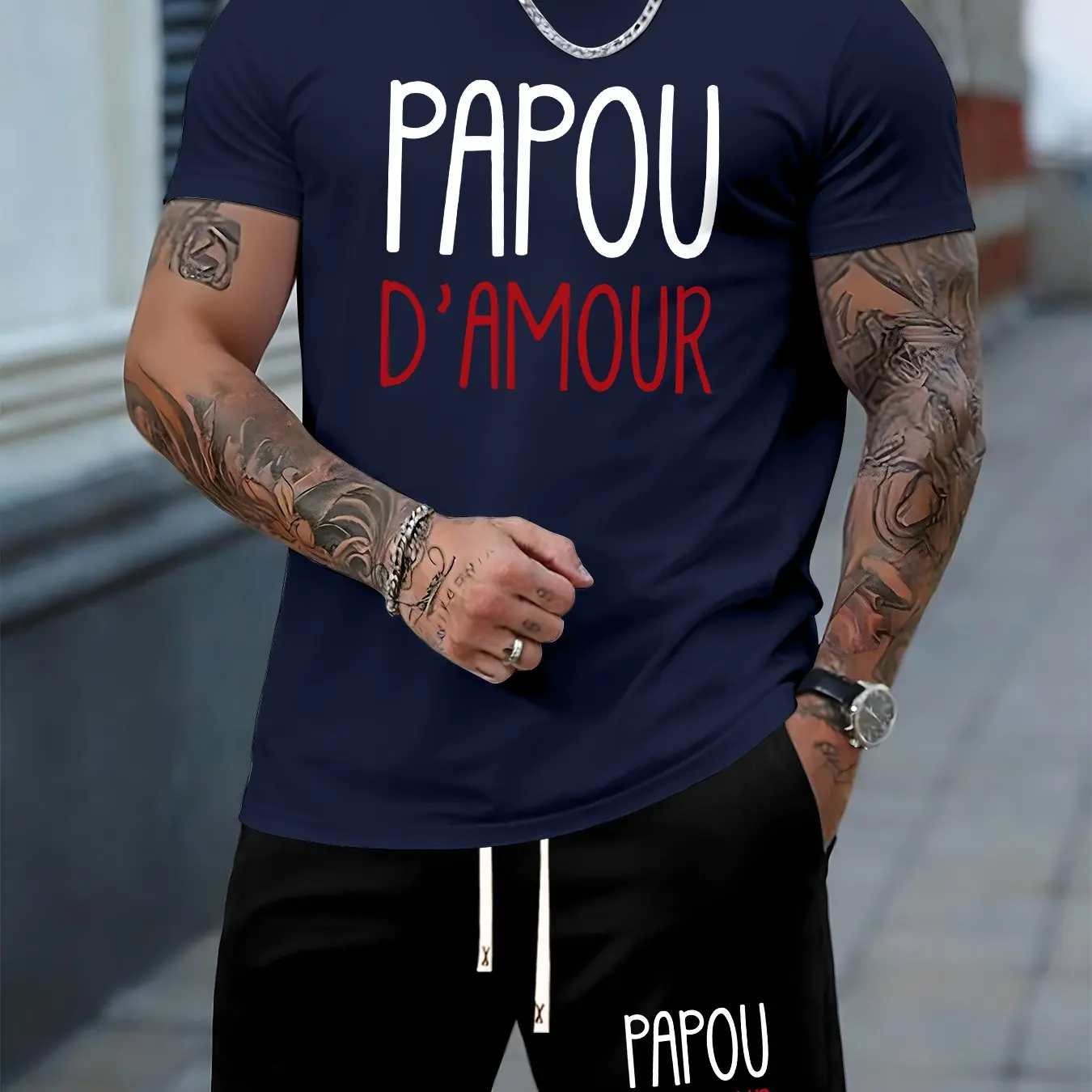Men's Summer 2-Piece T-Shirt Set, Papou Pattern, Versatile Shorts & Casual Short Sleeve Top
Men's Summer 2-Piece T-Shirt Set, Papou Pattern, Versatile Shorts & Casual Short Sleeve Top