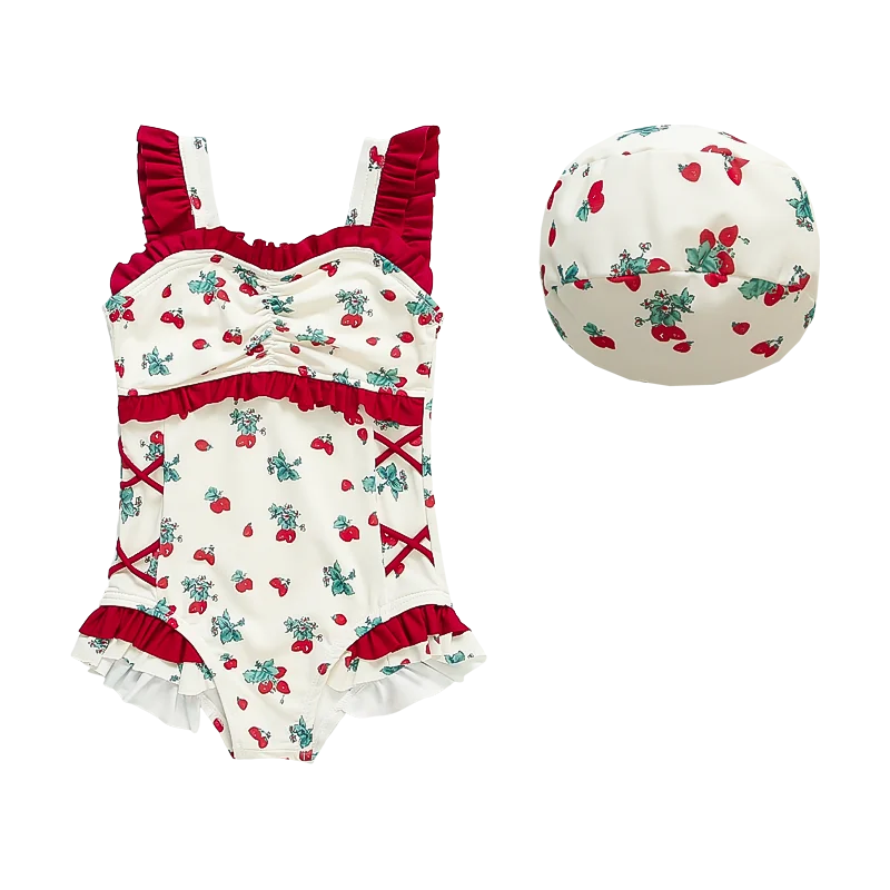 Baby Girls One-Piece Bodysuit Swimwear Strawberry Printed Baby Princess Summer Vacation Swimsuit Toddler Bathing Suit Size 2-9Y 
Baby Girls One-Piece Bodysuit Swimwear Strawberry Printed Baby Princess Summer Vacation Swimsuit Toddler Bathing Suit Size 2-9Y