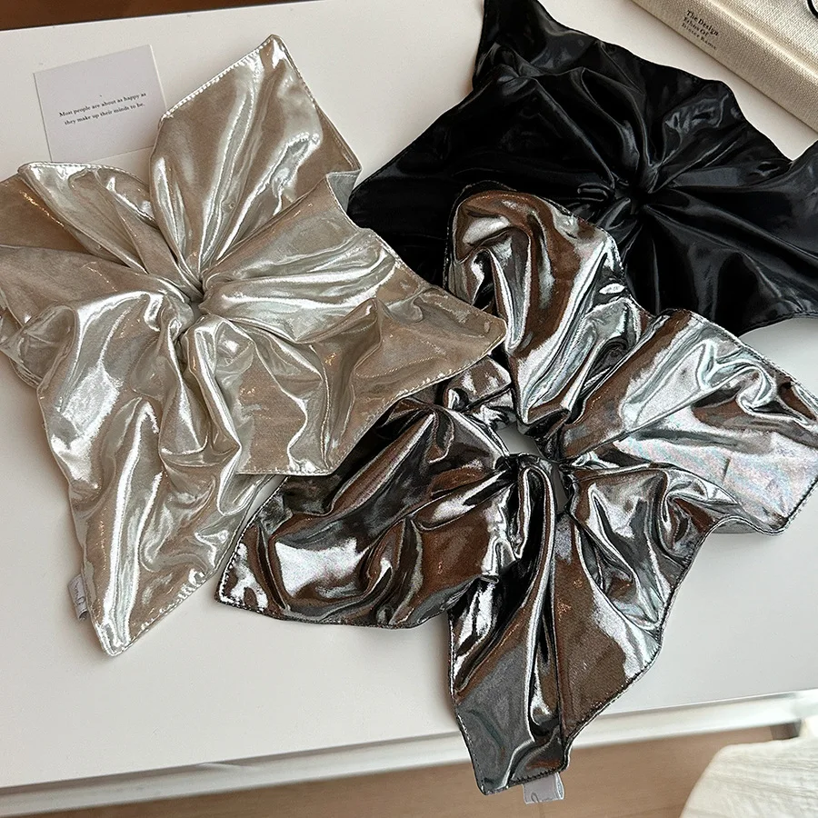 Korean Style Metallic Leather Hair Scrunchie For Ponytail Premium Quality Shiny Elastic Band Stretchy Comfortable For Daily
Korean Style Metallic Leather Hair Scrunchie For Ponytail Premium Quality Shiny Elastic Band Stretchy Comfortable For Daily
