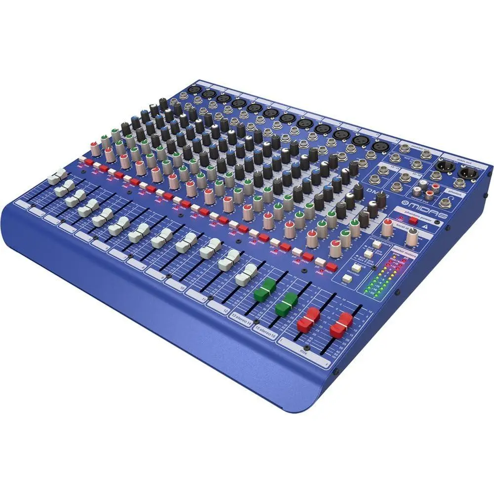 DM16 16 Input Angue Live and Studio Mixer with Micrope Preampliiers
DM16 16 Input Angue Live and Studio Mixer with Micrope Preampliiers