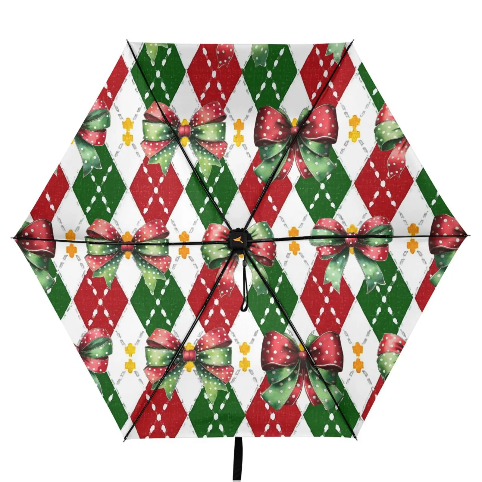 Тройной складной зонт с бантом, женский зонт с защитой от УФ-лучей, солнцезащитный зонт с черным покрытием, 6 ребер, красный 
Тройной складной зонт с бантом, женский зонт с защитой от УФ-лучей, солнцезащитный зонт с черным покрытием, 6 ребер, красный