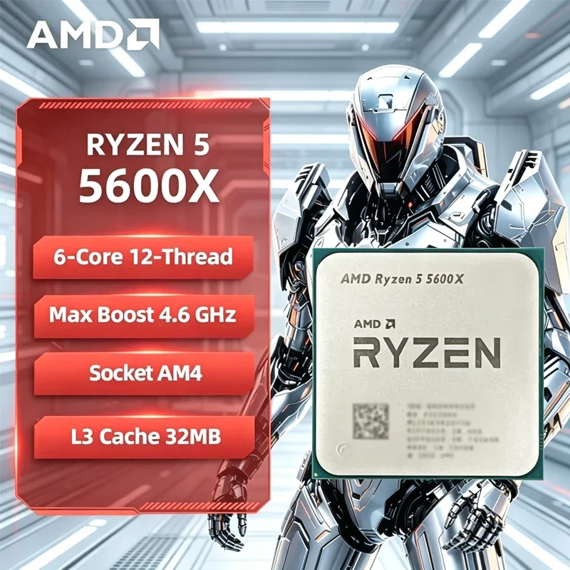 AMD Ryzen 5 5600X AMD R5 5600X CPU 6-Core 12-Thread 4.6GHz Unlocked Desktop Processor Socket AM4 Gaming CPU Without Package
AMD Ryzen 5 5600X AMD R5 5600X CPU 6-Core 12-Thread 4.6GHz Unlocked Desktop Processor Socket AM4 Gaming CPU Without Package