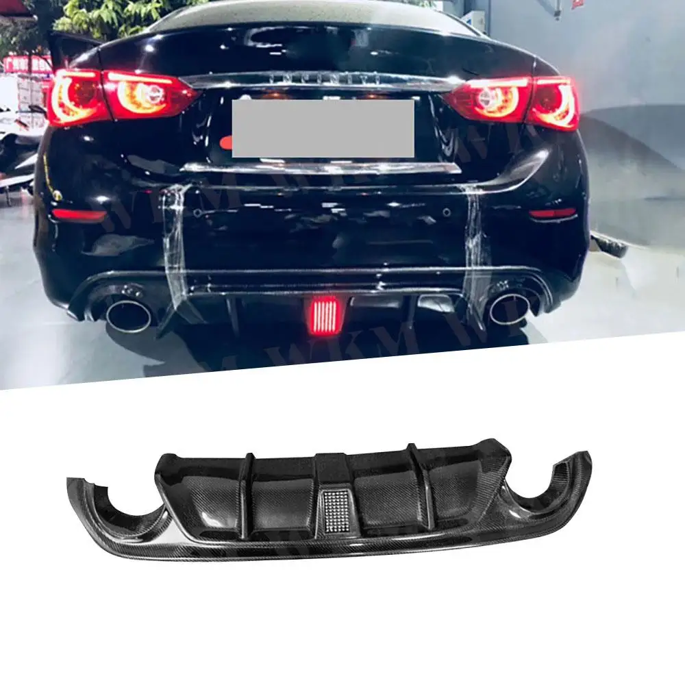 Carbon Fiber Car Rear Bumper Lip Diffuser For Infiniti Q50 Q50S 2014-2017 Back Bumper Lip Protector Cover FRP Body Kits
Carbon Fiber Car Rear Bumper Lip Diffuser For Infiniti Q50 Q50S 2014-2017 Back Bumper Lip Protector Cover FRP Body Kits