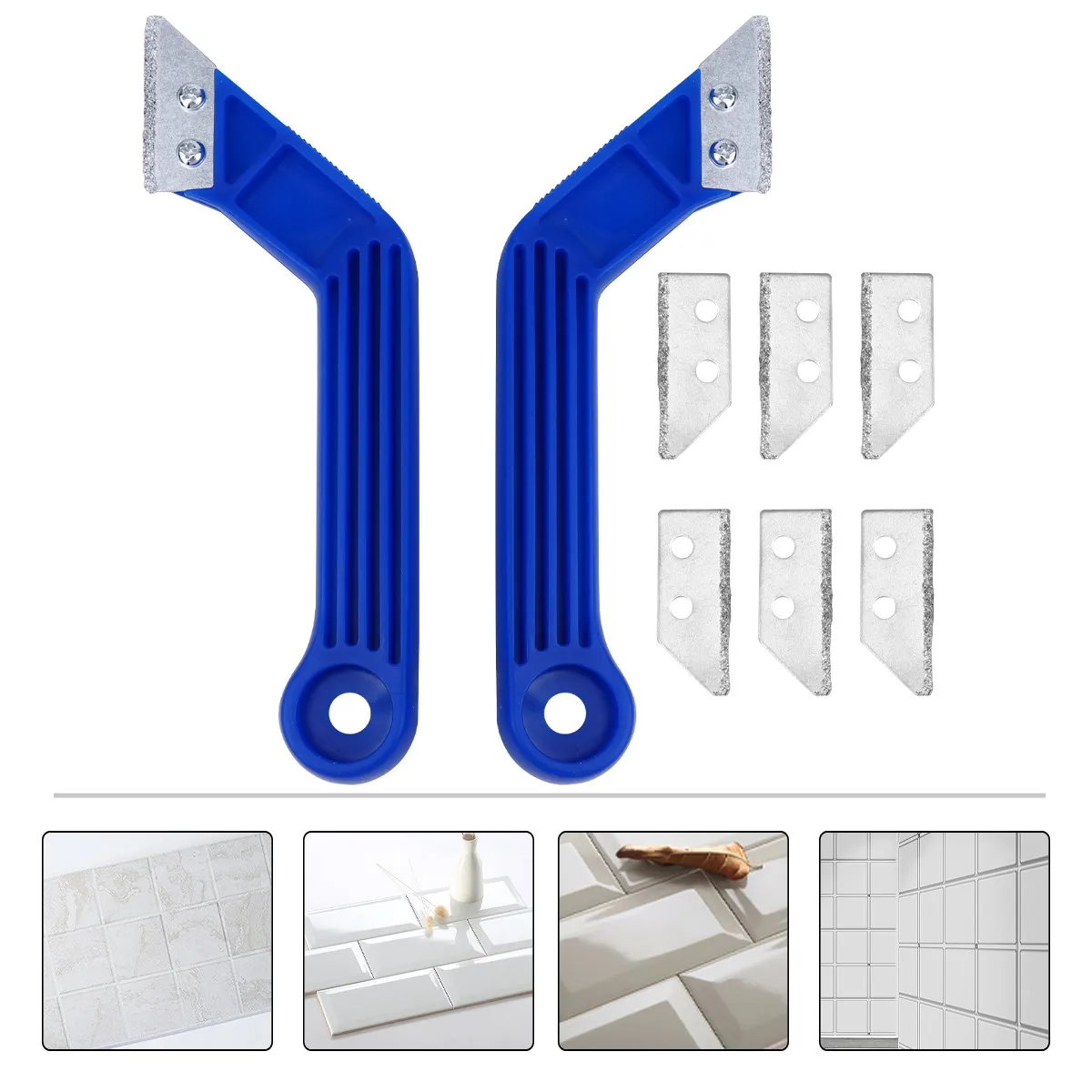 Grout Remover Tool Set 2 Blades 6 Replacement Durable Flexible Reusable Scraper Caulking Sealant Removal Tile Cleaner Floor Wall
Grout Remover Tool Set 2 Blades 6 Replacement Durable Flexible Reusable Scraper Caulking Sealant Removal Tile Cleaner Floor Wall