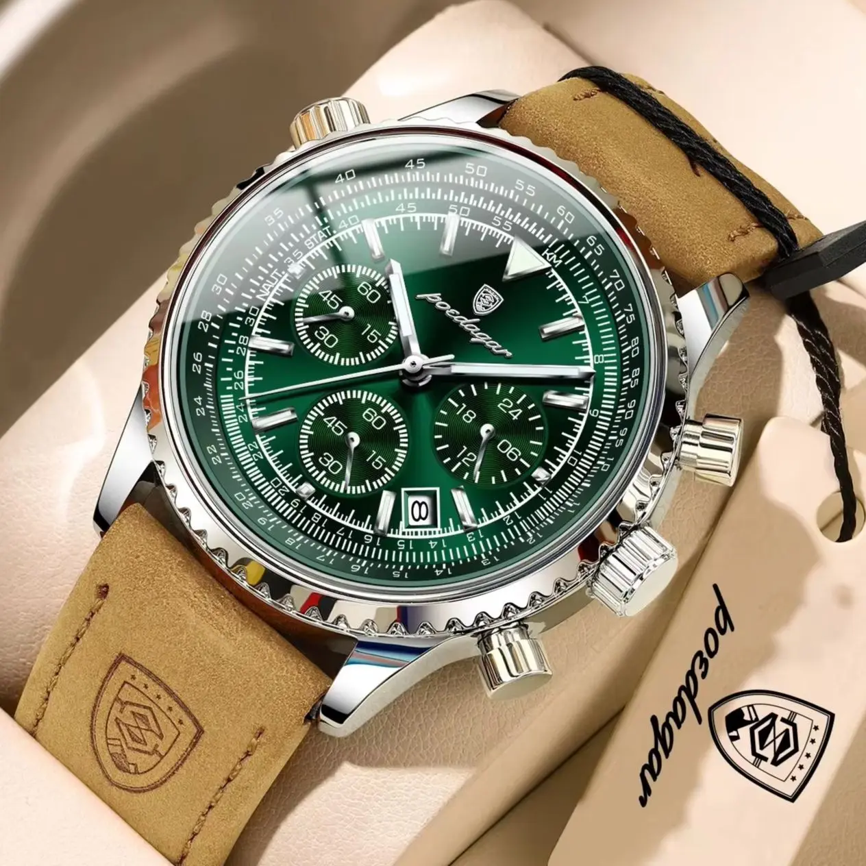POEDAGAR Business Men Wristwatch Waterproof Luminous Date Chronograph Sport Man Clock Leather Quartz Fashion Men's Watches Reloj
POEDAGAR Business Men Wristwatch Waterproof Luminous Date Chronograph Sport Man Clock Leather Quartz Fashion Men's Watches Reloj