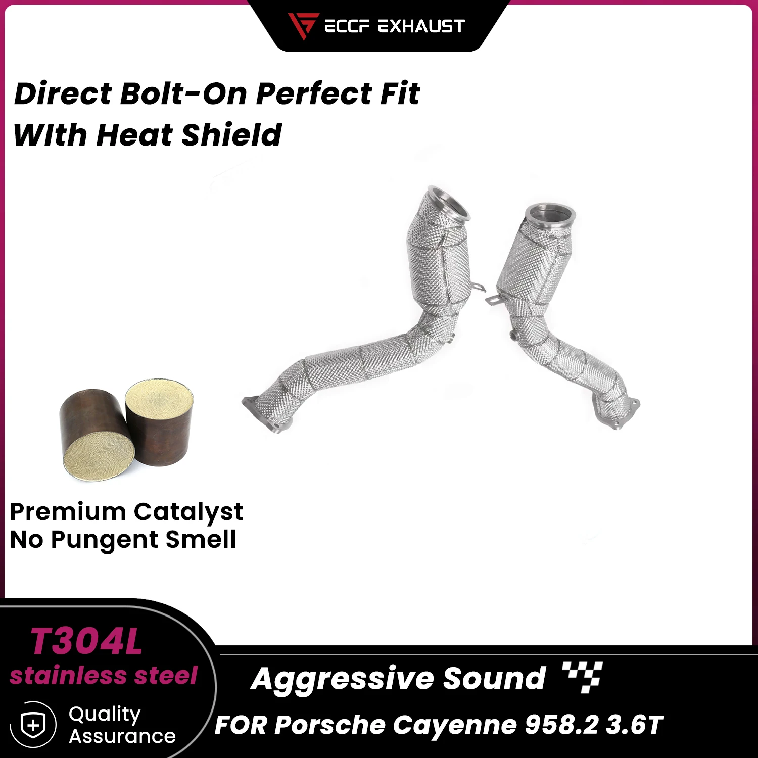 Sporty Downpipe With Heat Shield For Porsche Cayenne 958.2 3.6T Aggressive Exhaust Sound High Flow Performance Upgrade
Sporty Downpipe With Heat Shield For Porsche Cayenne 958.2 3.6T Aggressive Exhaust Sound High Flow Performance Upgrade