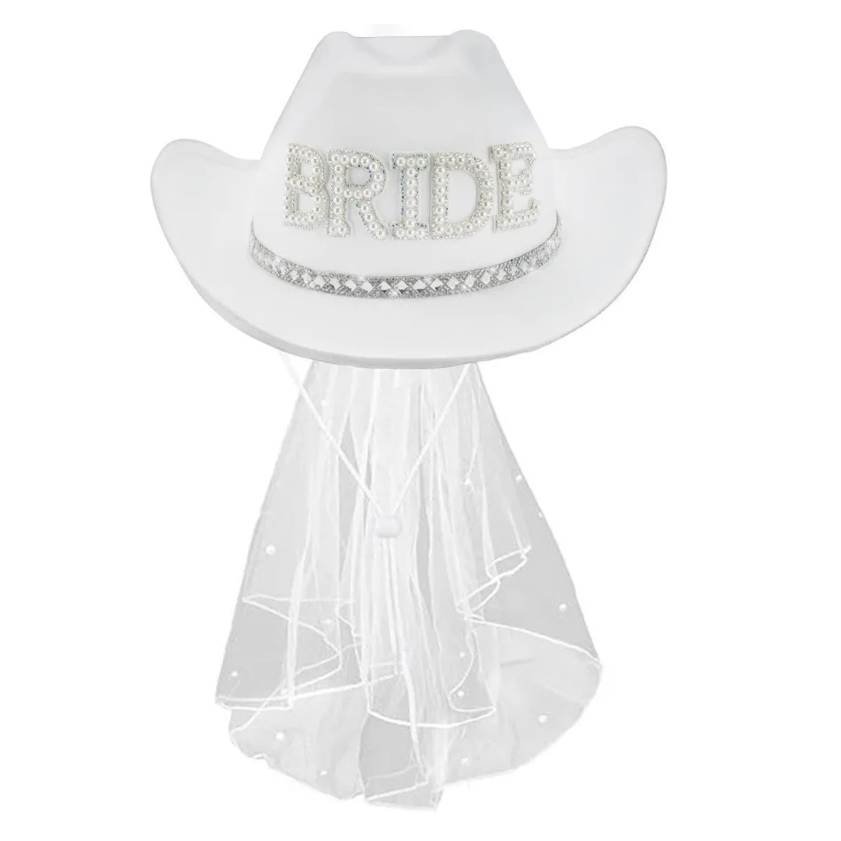 White Diamond Embroidered Bridal Cowboy Hat With Yarn Women Cowgirl Hats Floppy Wide Brim Panama Caps Sun Hats Wedding Party Hat
White Diamond Embroidered Bridal Cowboy Hat With Yarn Women Cowgirl Hats Floppy Wide Brim Panama Caps Sun Hats Wedding Party Hat