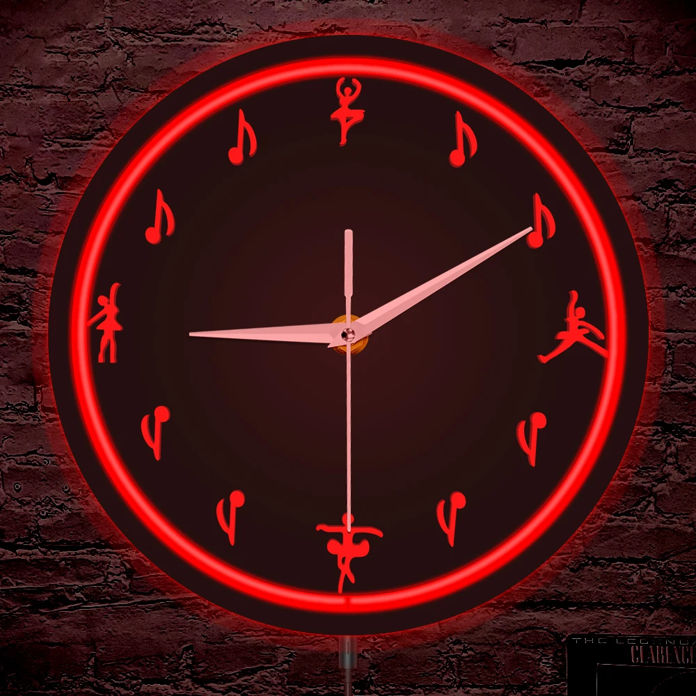 Illuminated Ballet Dancer and Music Note Wall Clock for Girl Room Dance Studio Elegant Aesthetic Accent LED Backlight Wall Clock
Illuminated Ballet Dancer and Music Note Wall Clock for Girl Room Dance Studio Elegant Aesthetic Accent LED Backlight Wall Clock