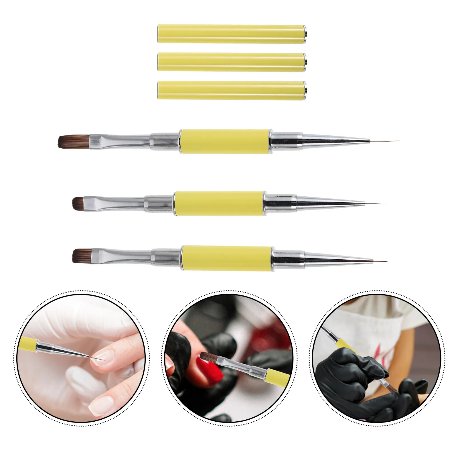 3Pcs Nail Art Brush Set Dual-Ended Fine Liner Detail Brushes for Professional Salon Manicure Dotting Pen Drawing Tools
3Pcs Nail Art Brush Set Dual-Ended Fine Liner Detail Brushes for Professional Salon Manicure Dotting Pen Drawing Tools