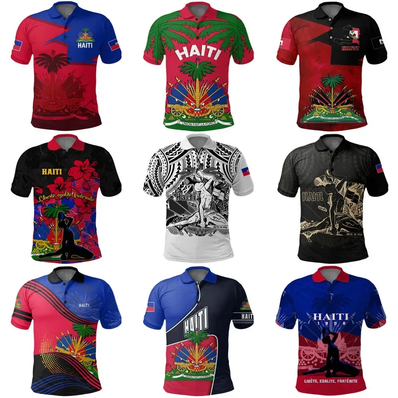 New Haiti 3D Printed Polo Shirts For Men Color National Flag Polo Shirt Fashion Street Short Sleeve Casual Women Kid Tee Shirts
New Haiti 3D Printed Polo Shirts For Men Color National Flag Polo Shirt Fashion Street Short Sleeve Casual Women Kid Tee Shirts