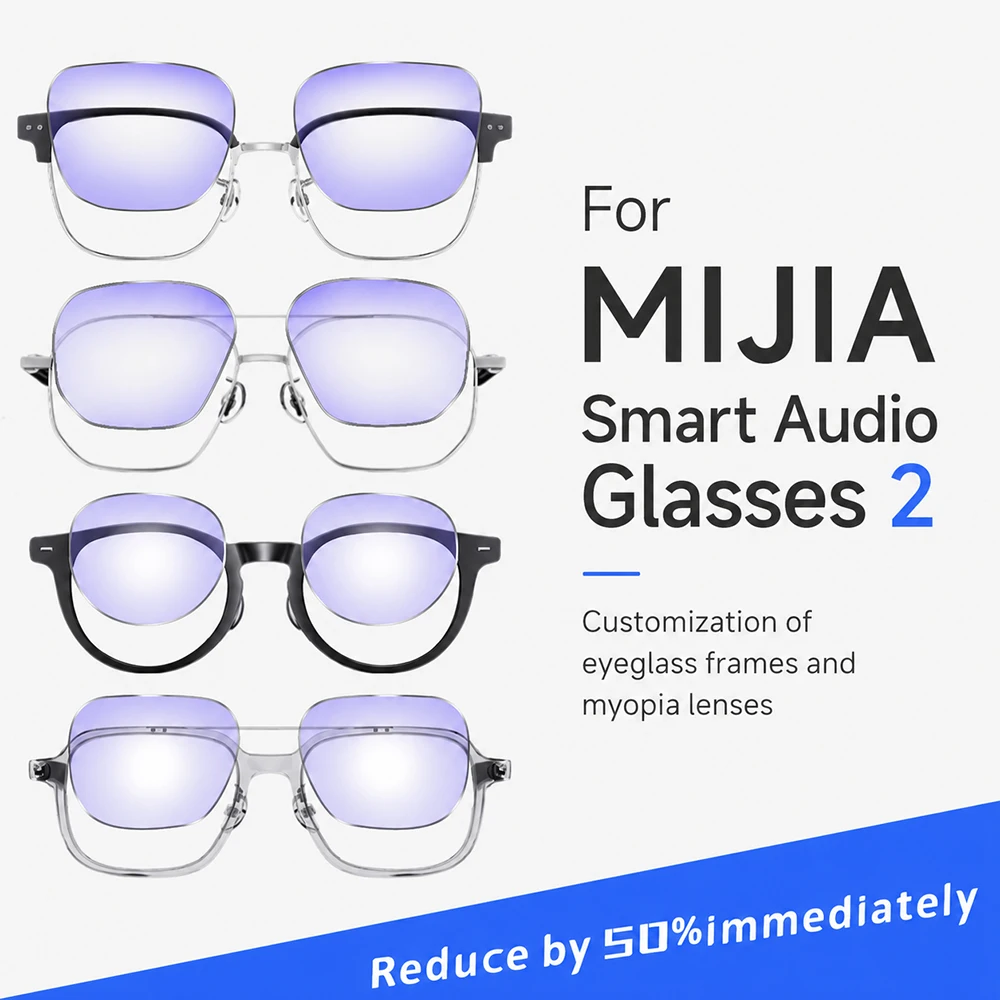 For MIJIA Smart Audio Glasses 2 Myopia Astigmatism Prescription Lens Customization
For MIJIA Smart Audio Glasses 2 Myopia Astigmatism Prescription Lens Customization