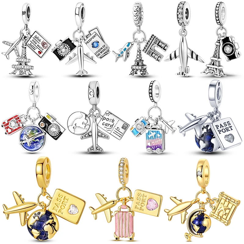 charms plata de ley 925 Travel Series Aircraft Pendant Beads Fits 3mm Bracelet Necklace For Women Luxury DIY Fine Jewelry Making
charms plata de ley 925 Travel Series Aircraft Pendant Beads Fits 3mm Bracelet Necklace For Women Luxury DIY Fine Jewelry Making