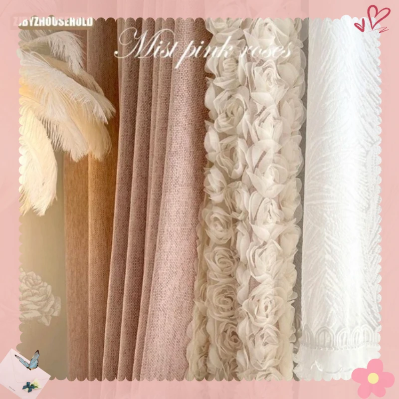 Customized Rose Mist Pink French Curtains for Living Dining Room Bedroom Princess Style Lace Lace Romantic Beautiful Curtains
Customized Rose Mist Pink French Curtains for Living Dining Room Bedroom Princess Style Lace Lace Romantic Beautiful Curtains