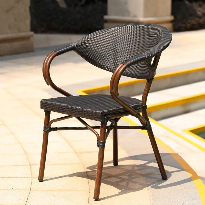 Stackable Aluminum Outdoor Chair Weather Resistant Rattan Dining Chair for Patio Garden Bistro Cafe Balcony
Stackable Aluminum Outdoor Chair Weather Resistant Rattan Dining Chair for Patio Garden Bistro Cafe Balcony