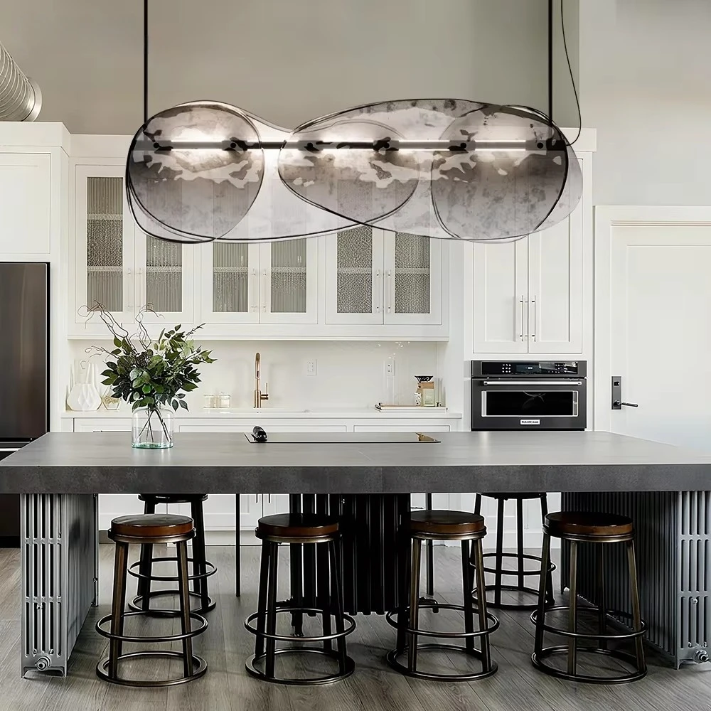 Ltalian Modern Hanging Lamp For Dining Room Kitchen Table Island Layered Clear Gray Glass Pendant Light Long Led Chandelier
Ltalian Modern Hanging Lamp For Dining Room Kitchen Table Island Layered Clear Gray Glass Pendant Light Long Led Chandelier