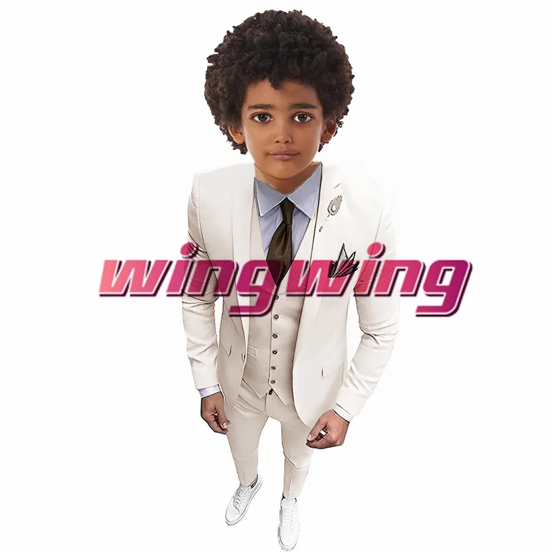 Ivory Boy Wedding Three Piece Suit Slim Fit Jacket Pant Vest Fashion Blazer for Kids Tailored Clothes 2-16 Years
Ivory Boy Wedding Three Piece Suit Slim Fit Jacket Pant Vest Fashion Blazer for Kids Tailored Clothes 2-16 Years