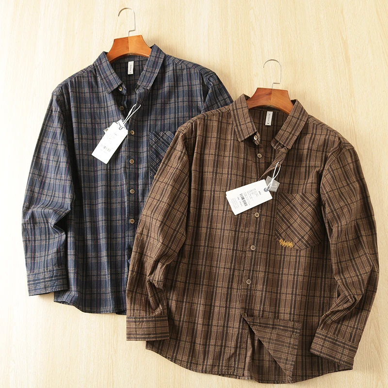 Retro Japanese Sle Men's Casual Long Sve Waed Cotton Plaid irt Autumn Season Stand Fit Busin Casual irt
Retro Japanese Sle Men's Casual Long Sve Waed Cotton Plaid irt Autumn Season Stand Fit Busin Casual irt