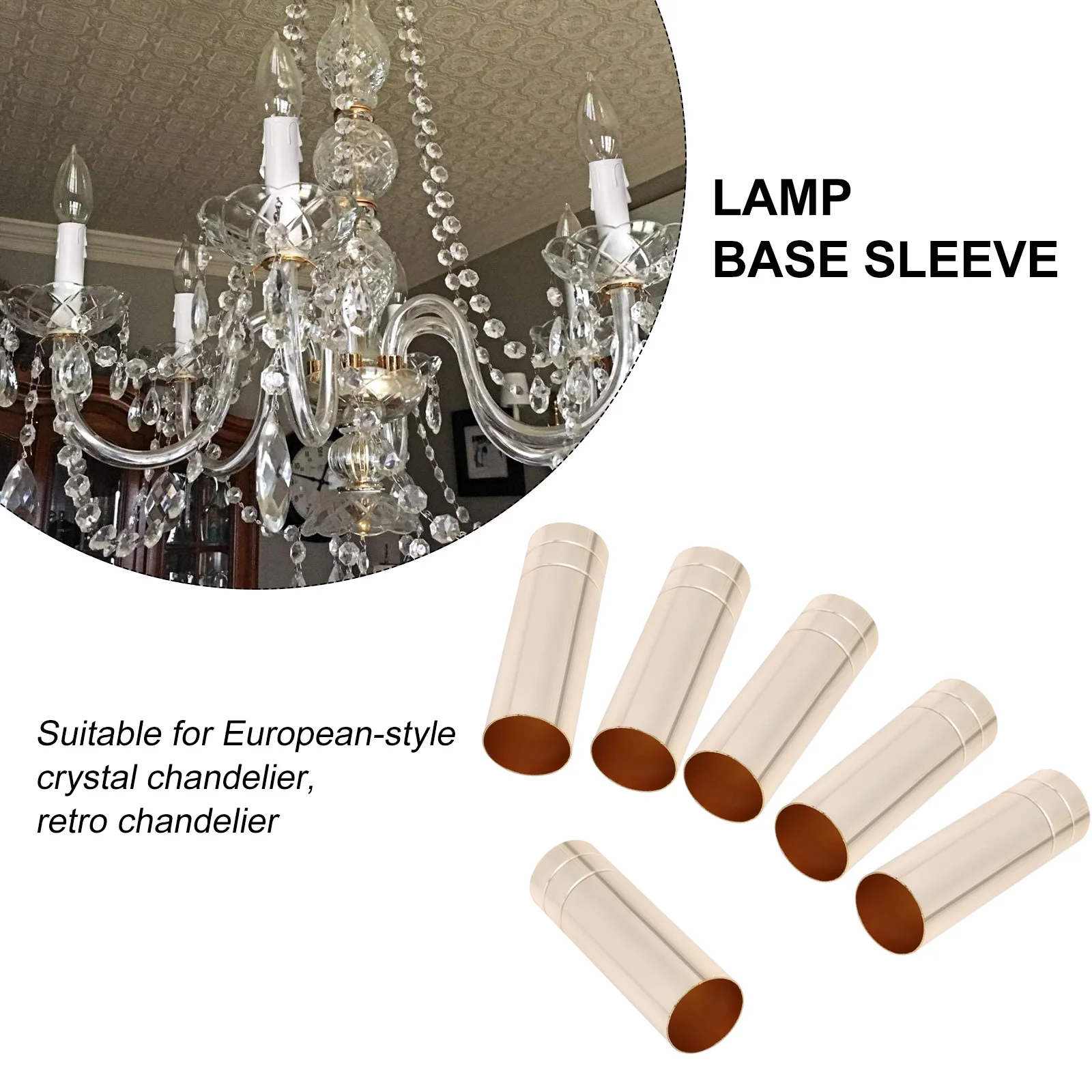 6pcs Chandelier Lamp Base Sleeve Durable Heat Resistant Lighting Accessories For Crystal Chandelier Iron Lamp Tube Bulb Base
6pcs Chandelier Lamp Base Sleeve Durable Heat Resistant Lighting Accessories For Crystal Chandelier Iron Lamp Tube Bulb Base