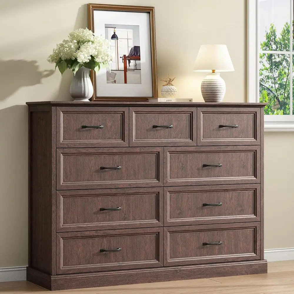 armhouse 9 Ders Drer or Bedroom, 55'' Wide Wood Rustic Chest o Ders with Natural Texture, Storage Drers Organizer with Large Der
armhouse 9 Ders Drer or Bedroom, 55'' Wide Wood Rustic Chest o Ders with Natural Texture, Storage Drers Organizer with Large Der