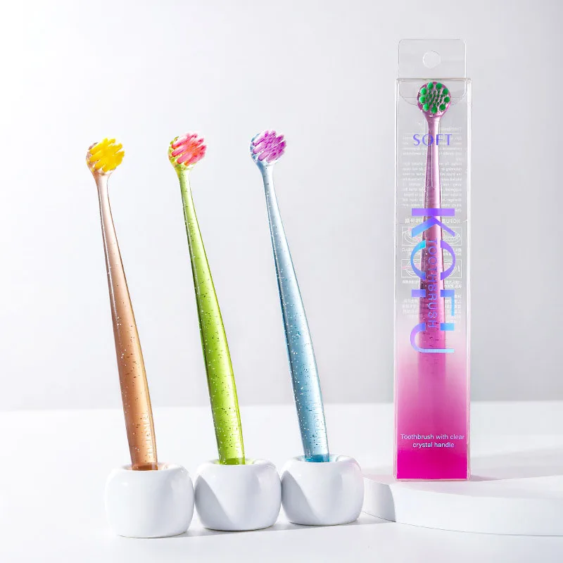 1PC New Small Round Head Soft Bristled Toothbrush Advanced Crystal Handle Adult Household Cleaning Toothbrush Individual Packing
1PC New Small Round Head Soft Bristled Toothbrush Advanced Crystal Handle Adult Household Cleaning Toothbrush Individual Packing