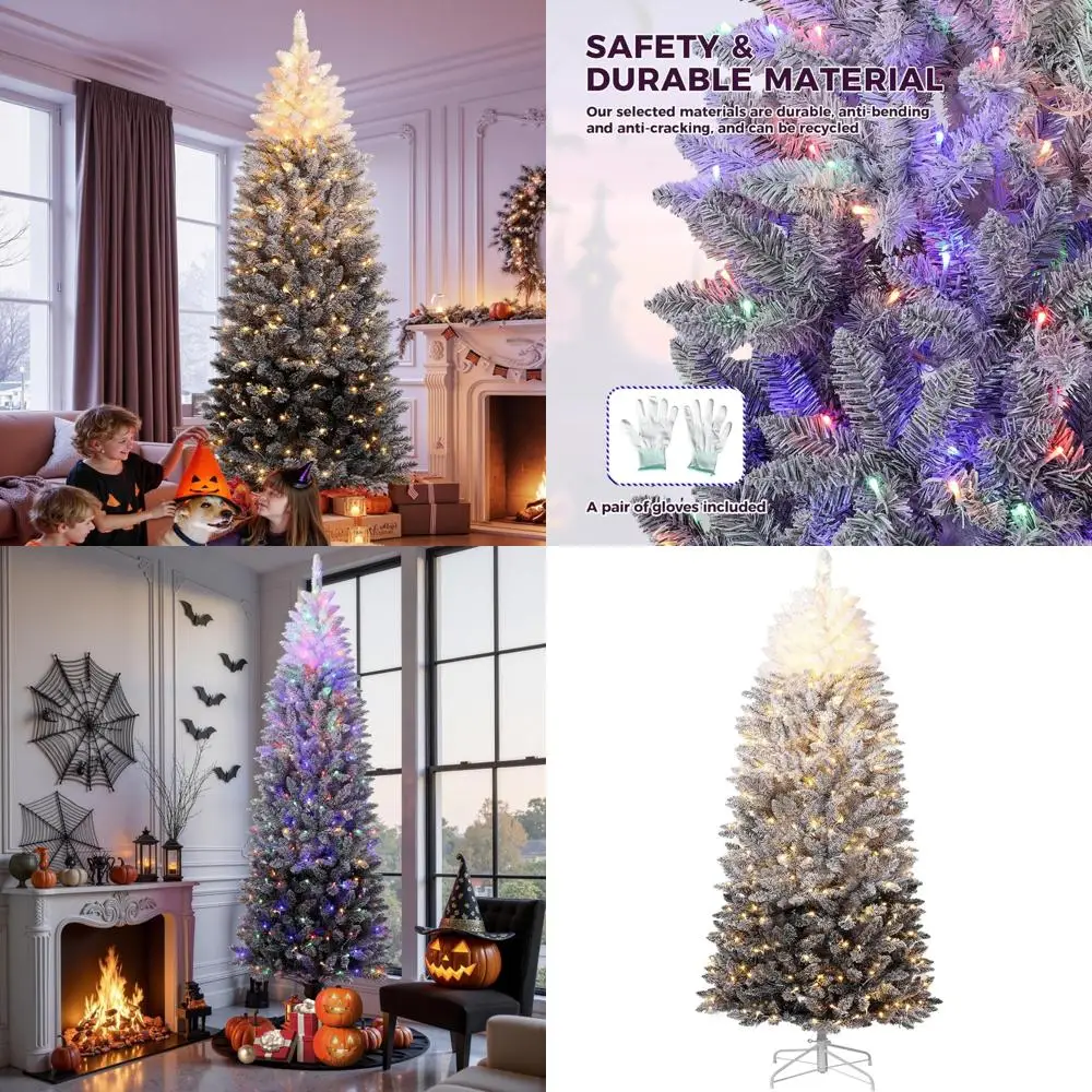 Тонкая искусственная рождественская елка высотой 7,5 футов с предварительной подсветкой, идеально подходит для декора Хэллоуина и праздников
Тонкая искусственная рождественская елка высотой 7,5 футов с предварительной подсветкой, идеально подходит для декора Хэллоуина и праздников