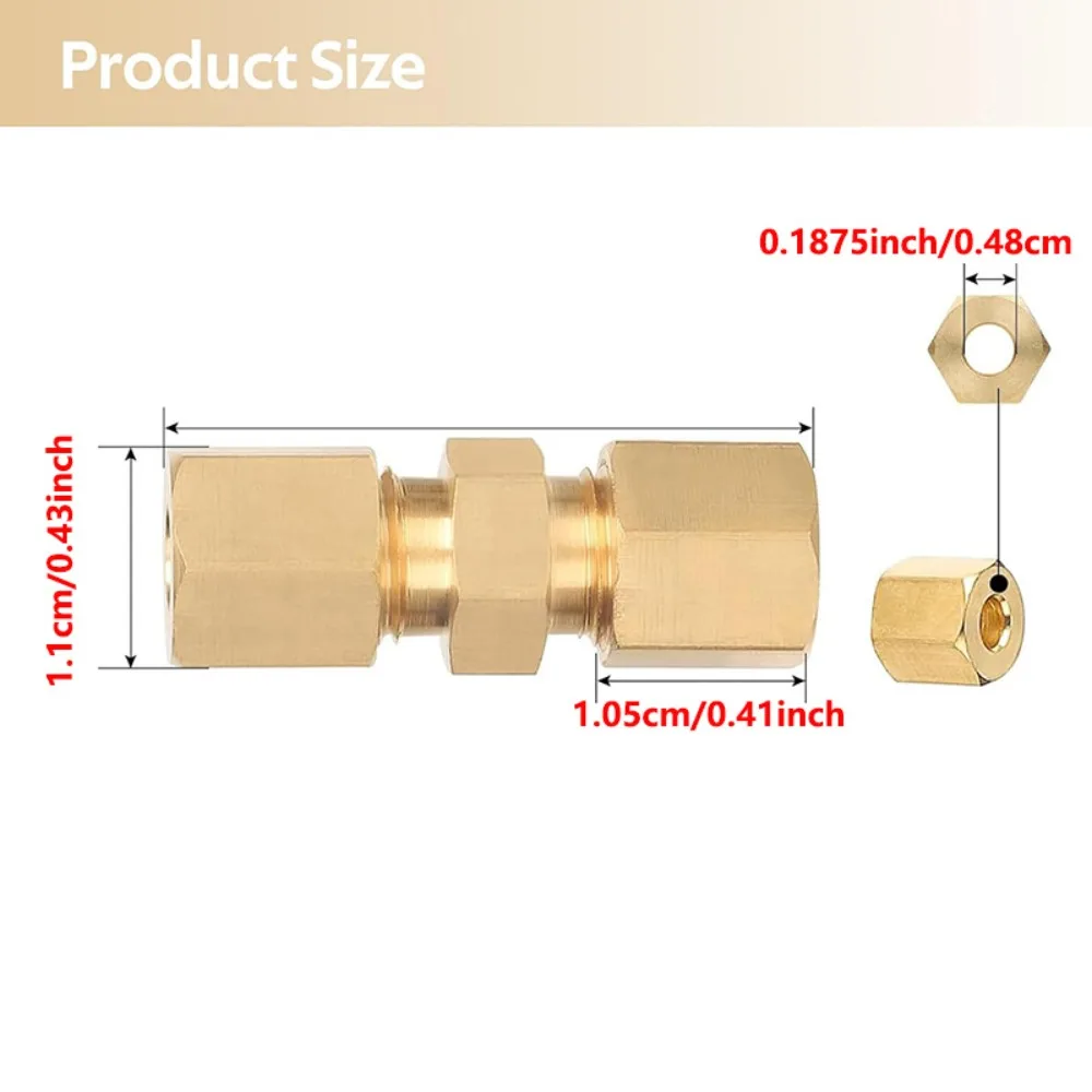 3/16 inch brake oil pipe joint, brake pipe straight through double headed clamp sleeve, brass compression connector joint
3/16 inch brake oil pipe joint, brake pipe straight through double headed clamp sleeve, brass compression connector joint