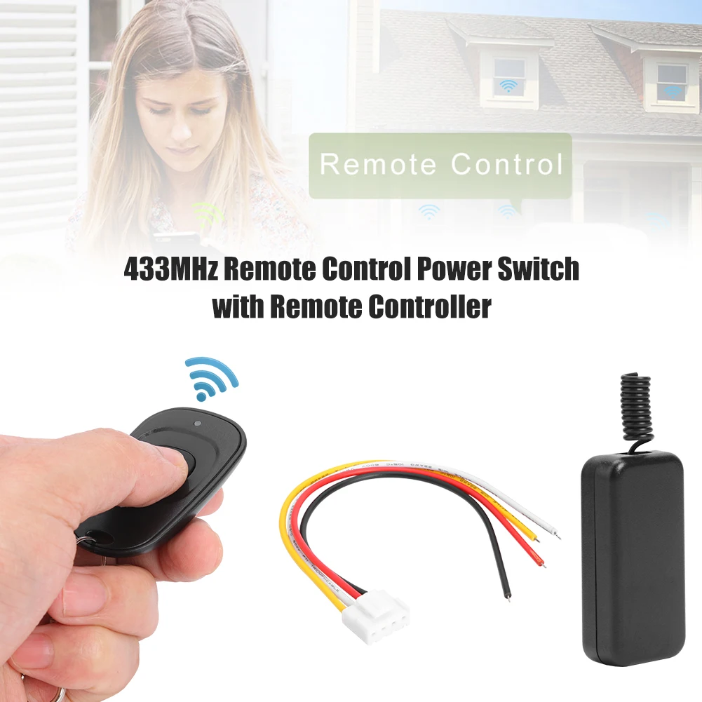 Classic Multi-functional Practical 433 MHz DC 5-12V Remote Control Switch + 1 Button RF Transmitter for LED Light