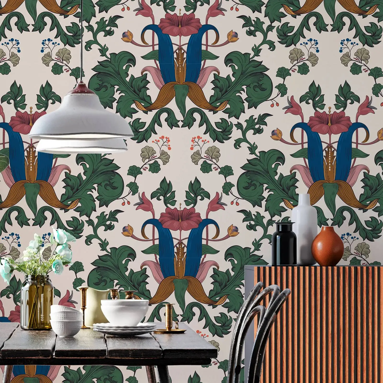 William Morris Inspired Wallpaper,Arts and Crafts Floral Wall Mural Peel and Stick For Home Decor, Self-adhesive Or Tradiitonal
William Morris Inspired Wallpaper,Arts and Crafts Floral Wall Mural Peel and Stick For Home Decor, Self-adhesive Or Tradiitonal