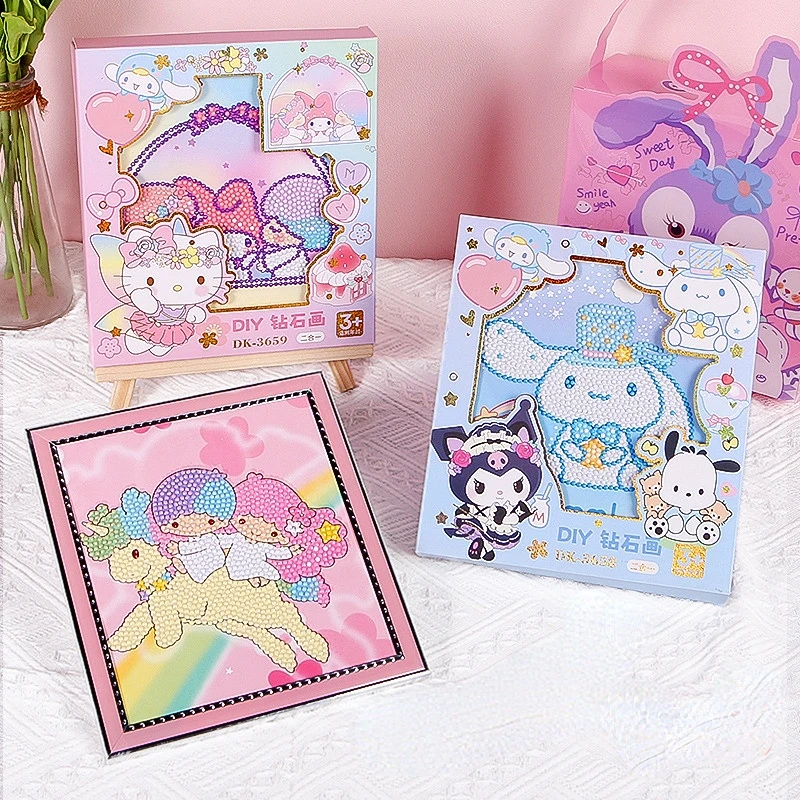 Diamond painting children Hello Kitty new full drill handmade fun diy Melody Kulomi room decorative stickers kawaii gifts
Diamond painting children Hello Kitty new full drill handmade fun diy Melody Kulomi room decorative stickers kawaii gifts