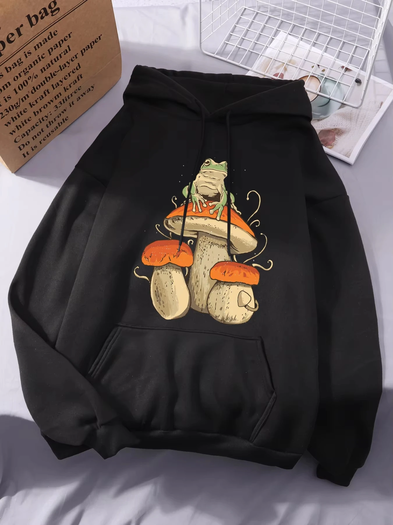 Женская толстовка с принтом в виде гриба и лягушки, осенние свободные толстовки, модная универсальная уличная одежда, флисовая толстовка с карманами для бега
Женская толстовка с принтом в виде гриба и лягушки, осенние свободные толстовки, модная универсальная уличная одежда, флисовая толстовка с карманами для бега