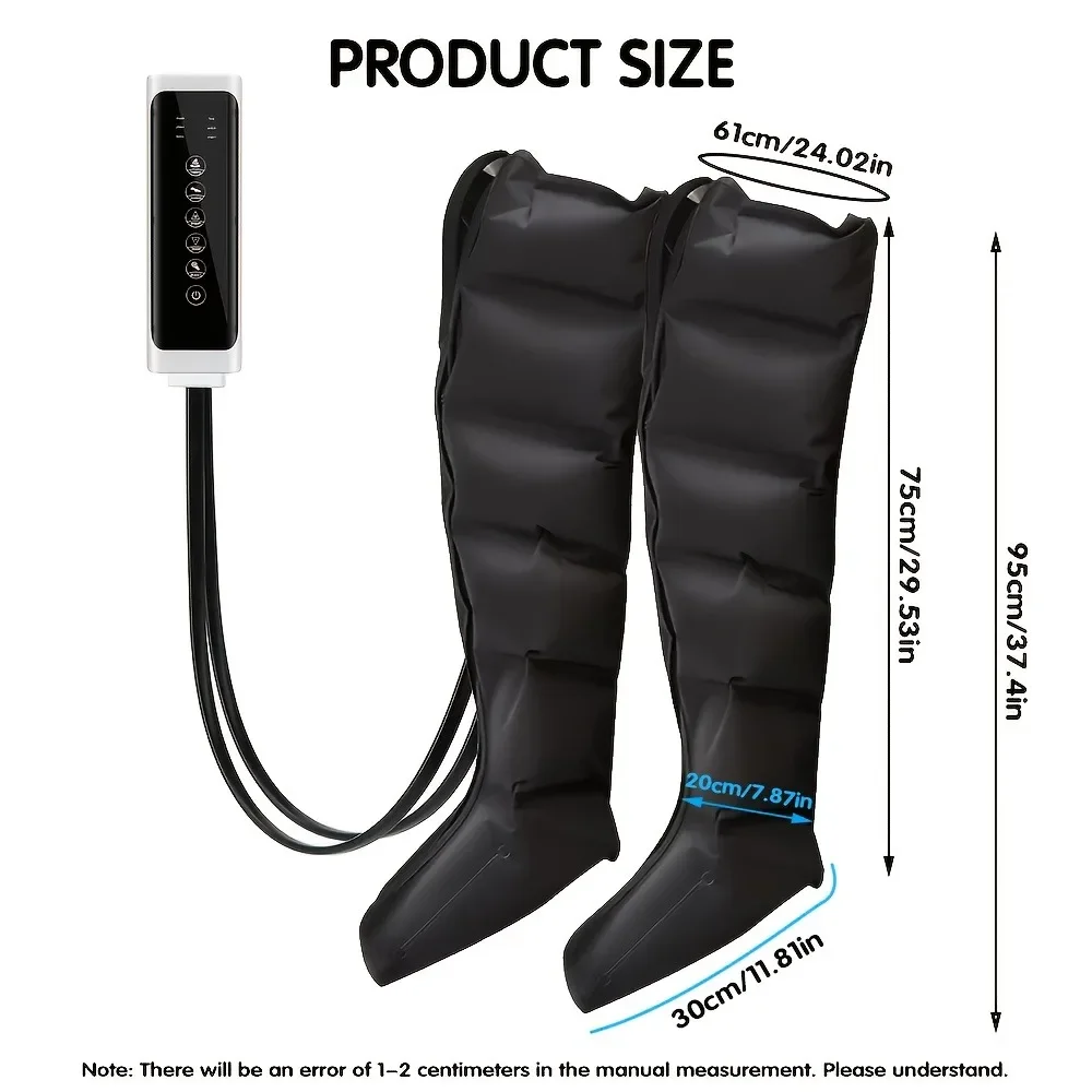 Electric Pneumatic Leg Massager Kneading Squeezing Extended Version for Deep Relaxation of Thighs Calves Feet Comes With Remote
Electric Pneumatic Leg Massager Kneading Squeezing Extended Version for Deep Relaxation of Thighs Calves Feet Comes With Remote