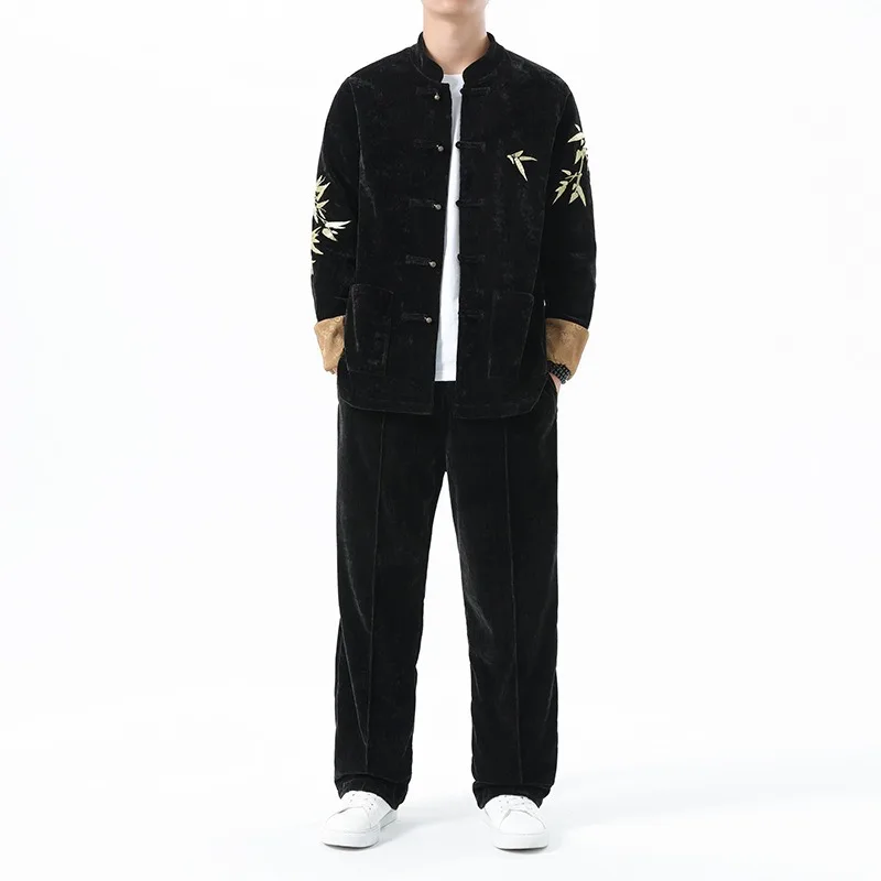 Autumn and Winter New Chinese Style Men's Tang Suit New Chinese Golden Velvet Buckle Jacket Plus Pants
Autumn and Winter New Chinese Style Men's Tang Suit New Chinese Golden Velvet Buckle Jacket Plus Pants