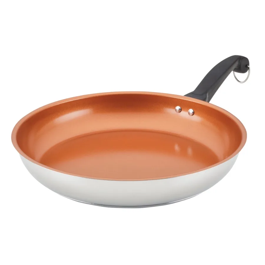 Classic Traditions 12.5 Inch Ceramic Nonstick Frying Pan Induction Compatible Metal Utensil Safe Dishwasher Safe Stainless Stee
Classic Traditions 12.5 Inch Ceramic Nonstick Frying Pan Induction Compatible Metal Utensil Safe Dishwasher Safe Stainless Stee